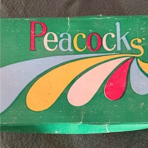 Peacocks high heeled navy blue shoes